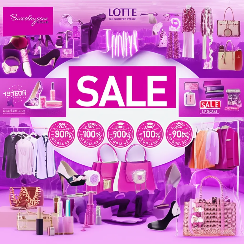 롯데백화점 연말 세일로 가득 찬 매장 모습