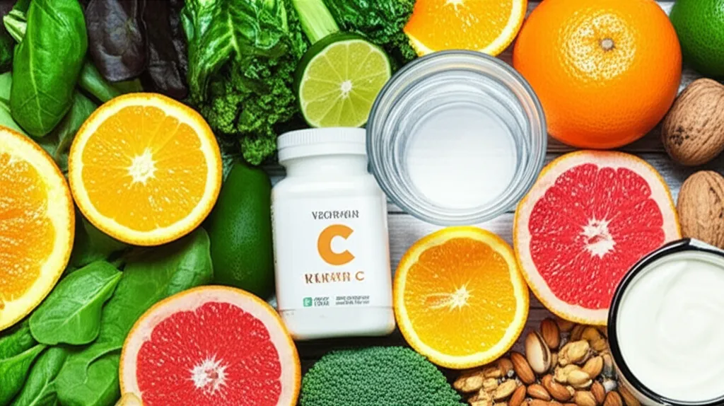 면역력 강화에 좋은 비타민C, 비타민D, 아연 등이 풍부한 식품들 이미지