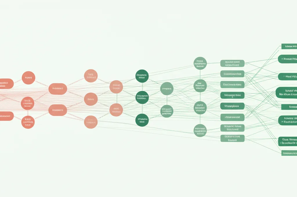 AI 챗봇의 기술 변화를 보여주는 다이어그램과 데이터 시각화